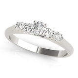 14kt gold Single Row Engagement Ring Prong Set