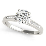 14kt gold Single Row Engagement Ring Channel Set