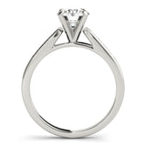 14kt gold Single Row Engagement Ring Channel Set