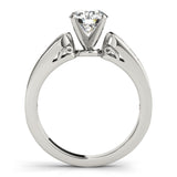 14kt gold Single Row Engagement Ring Channel Set