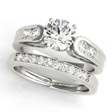 14kt gold Single Row Engagement Ring Channel Set