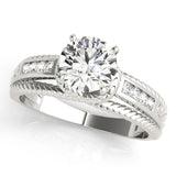 14kt gold Single Row Engagement Ring Channel Set