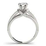 14kt gold Single Row Engagement Ring Channel Set