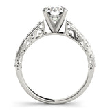 14kt gold Single Row Engagement Ring Prong Set