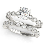 14kt gold Single Row Engagement Ring Prong Set