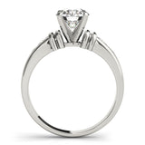 14kt gold Single Row Engagement Ring Channel Set