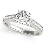 14kt gold Single Row Engagement Ring Channel Set