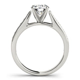 14kt gold Single Row Engagement Ring Channel Set