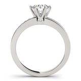 14kt gold Single Row Engagement Ring Channel Set