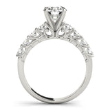 14kt gold Single Row Engagement Ring Prong Set