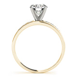 14kt gold Single Row Engagement Ring Channel Set