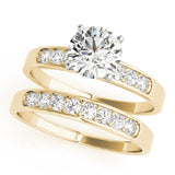 14kt gold Single Row Engagement Ring Channel Set