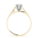 14kt gold Single Row Engagement Ring Channel Set