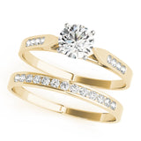 14kt gold Single Row Engagement Ring Channel Set