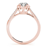 14kt gold Single Row Engagement Ring