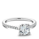 A Noam Carver white gold engagement ring with 20 diamonds.