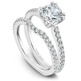 A Noam Carver white gold engagement ring with 20 diamonds.
