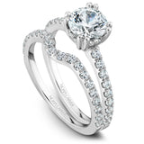 A Noam Carver white gold engagement ring with 26 diamonds.