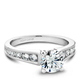 A Noam Carver white gold engagement ring with 14 diamonds.