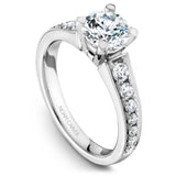 A Noam Carver white gold engagement ring with 14 diamonds.
