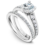 A Noam Carver white gold engagement ring with 14 diamonds.