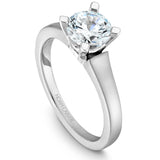 A Noam Carver white gold engagement ring with a round centerpiece.