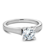 A Noam Carver white gold engagement ring with a round centerpiece.