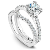 A Noam Carver white gold engagement ring with 52 diamonds.