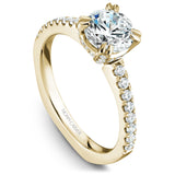 A Noam Carver yellow gold engagement ring with 52 diamonds.