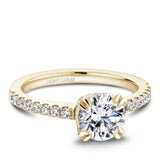 A Noam Carver yellow gold engagement ring with 52 diamonds.