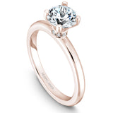 A Noam Carver rose gold engagement ring with 8 diamonds.