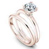 A Noam Carver rose gold engagement ring with 8 diamonds.