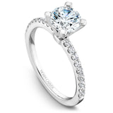 A Noam Carver white gold engagement ring with 18 diamonds.