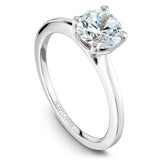 A Noam Carver white gold engagement ring with a round centerpiece.