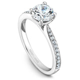A Noam Carver white gold engagement ring with 22 diamonds.
