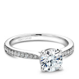 A Noam Carver white gold engagement ring with 22 diamonds.