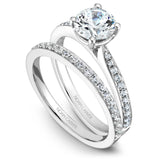A Noam Carver white gold engagement ring with 22 diamonds.