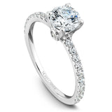 A Noam Carver white gold engagement ring with 22 diamonds.