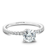 A Noam Carver white gold engagement ring with 22 diamonds.