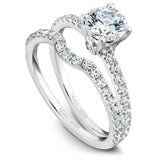 A Noam Carver white gold engagement ring with 22 diamonds.