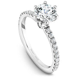 A Noam Carver white gold engagement ring with 22 diamonds.