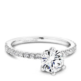 A Noam Carver white gold engagement ring with 22 diamonds.