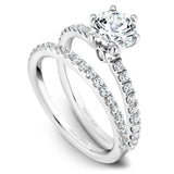 A Noam Carver white gold engagement ring with 22 diamonds.