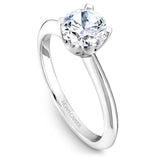 A Noam Carver white gold engagement ring with a round centerpiece.