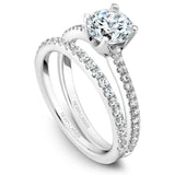 A Noam Carver white gold engagement ring with 26 diamonds.