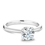 A Noam Carver white gold engagement ring with a round centerpiece and 32 diamonds.