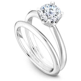 A Noam Carver white gold engagement ring with a round centerpiece and 32 diamonds.