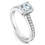 A Noam Carver white gold engagement ring with 20 diamonds.