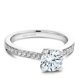 A Noam Carver white gold engagement ring with 20 diamonds.