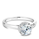 A Noam Carver white gold engagement ring with 20 diamonds.